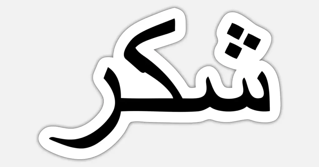 shukran en arabe