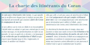 La charte des itinérants du Coran title